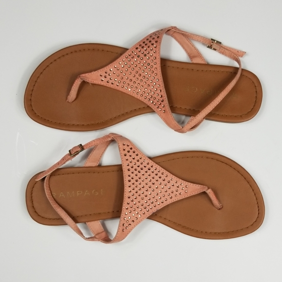 Rampage Shoes - Women's Size 9.5 Rampage Rannali peach Sandals